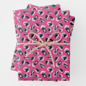 Helles, heiß rosa Farbleopard Druckmuster Geschenkpapier Set (Beispiel)