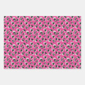 Helles, heiß rosa Farbleopard Druckmuster Geschenkpapier Set (Vorderseite)