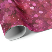 Helles heißes Rosa Funkelndes rosa Glitter-Muster Geschenkpapier (Rolleneckpunkt)