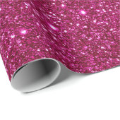 Helles heißes Rosa Funkelndes rosa Glittermuster Geschenkpapier (Rolleneckpunkt)