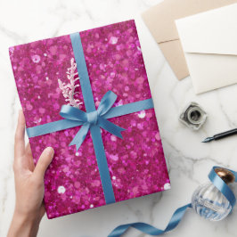 Helles heißes Rosa Funkelndes rosa Glittermuster Geschenkpapier
