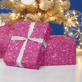 Helles heißes Rosa Funkelndes rosa Glittermuster Geschenkpapier