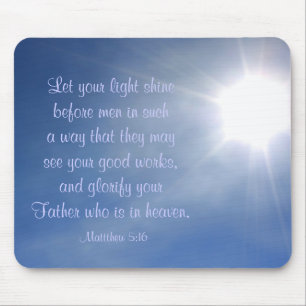 Helles helles Matthew-5:16 Mousepad