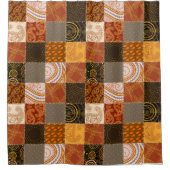 Helles Herbstpatchwork Duschvorhang (Vorderseite)