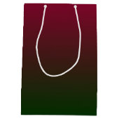 Helles Herz Ombre personalisiertes Weihnachten Mittlere Geschenktüte (Rückseite)