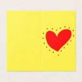 Helles Herz Platonische Valentine Notecard 25pk (Außenseite Aufgefaltet)