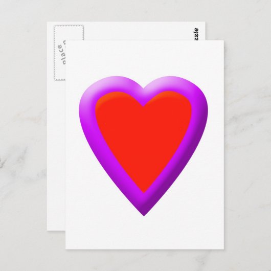 Helles Herz Postkarte (Vorne/Hinten)