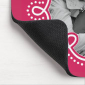 Helles Himbeerrosa gekritzeltes Rahmen-Foto Mousepad (Ecke)