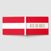 Helles Holiday Red White Stripes "DECK THE HALLS" Gästebuch (Voll)