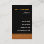 Helles Holz - elegante Visitenkarte (Rückseite)