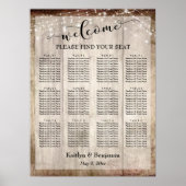 Helles Holz, Leuchten Begrüßungstafelgrafik Poster (Vorne)