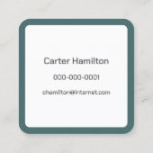 Helles Holzbrett am Ocean Beach Quadratische Visitenkarte (Rückseite)