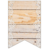 Helles Holzpaneel mit weißer Leiste Wimpelkette (Zweite Fahne)