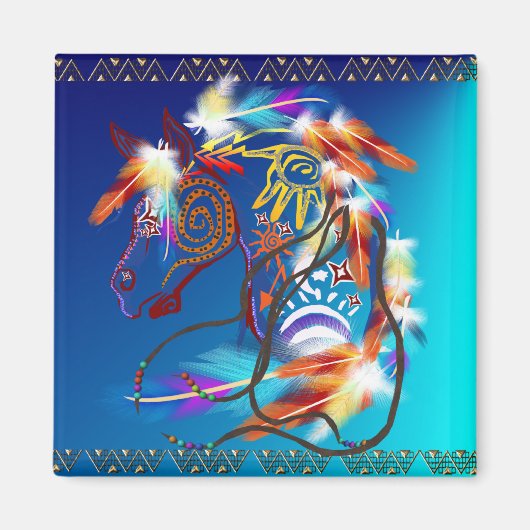 Helles Horse Magnet (Vorne)