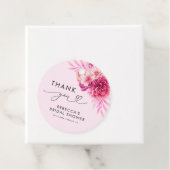 Helles Hot Pink Floral Brautparty Vielen Dank Geschenkanhänger (Beispiel)
