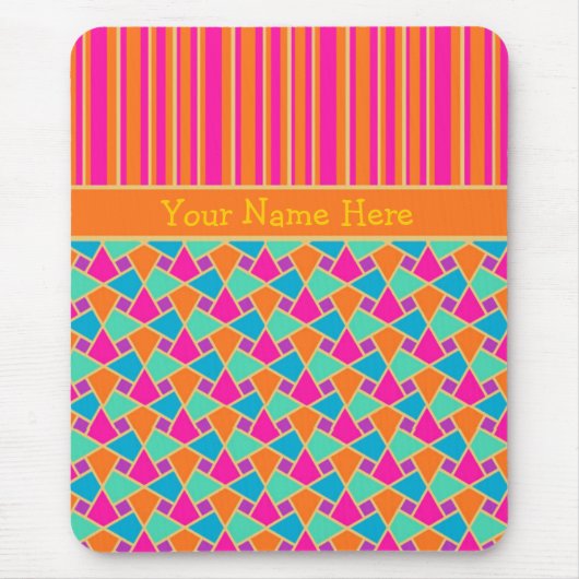 Helles islamisches Muster und Streifen Custom Mous Mousepad (Vorne)