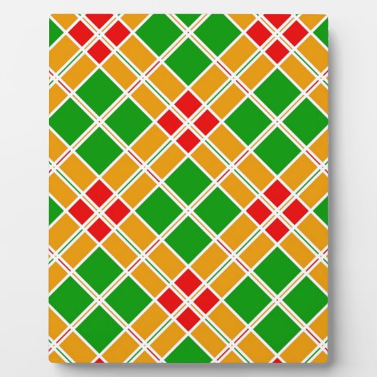 Helles Kariertes Argyl-Gelbgelbes Muster-Zubehör Fotoplatte (Vorderseite)