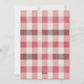 Helles Kariertes, gemütliches Foto Feiertagskarte (Rückseite)