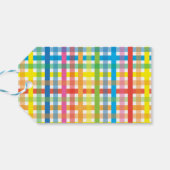 Helles Kariertes Glück zum Geburtstag Geschenkanhänger (Rückseite Horizontal)