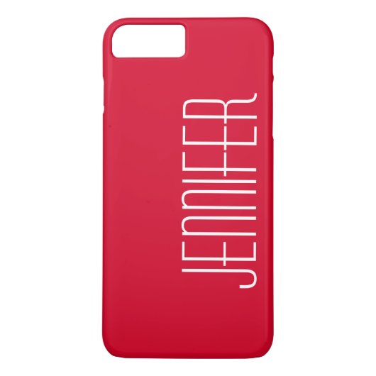 Helles Kirschrot, Minimalistisch, Jumbo-Individuel Case-Mate iPhone Hülle (Rückseite)