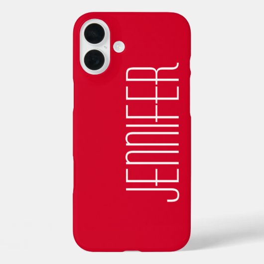 Helles Kirschrot, Personalisierter Jumbo-Individue Case-Mate iPhone Hülle (Rückseite)