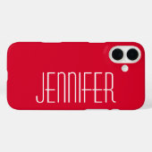 Helles Kirschrot, Personalisierter Jumbo-Individue Case-Mate iPhone Hülle (Rückseite (Horizontal))