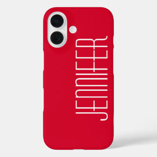 Helles Kirschrot, Personalisierter Jumbo-Individue iPhone 16 Hülle