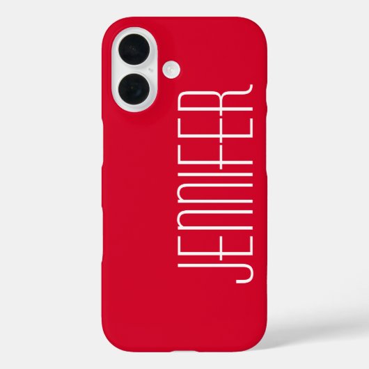 Helles Kirschrot, Personalisierter Jumbo-Individue Case-Mate iPhone Hülle (Rückseite)