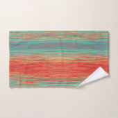 Helles Korallenrot Türkis Abstrakt Badetuch Set (Handtuch)