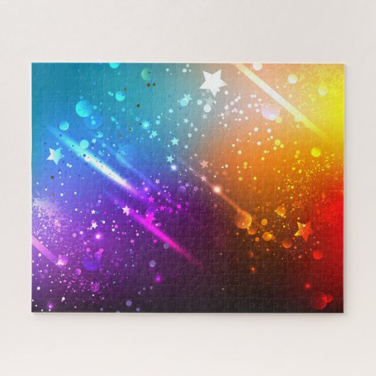 Helles kosmisches Rainbow-Galaxy-Puzzle - 16" x 20 Puzzle (Horizontal)