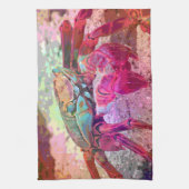 Helles Krabben-Geschirrtuch Handtuch (Vertikal)