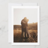 Helles, kühlem Fall Blumenkohl Foto Hochzeit Einladung (Rückseite)