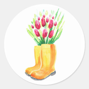 Helles kundengebundenes Aufklebermit Blumenbuntes Runder Aufkleber