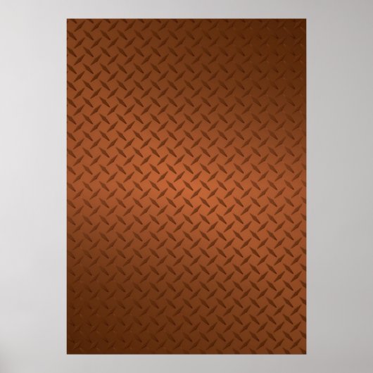 Helles Kupfer-Diamant-Plattenmuster Poster (Vorne)