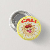 Helles Lächeln Cali Sun Button (Vorne & Hinten)