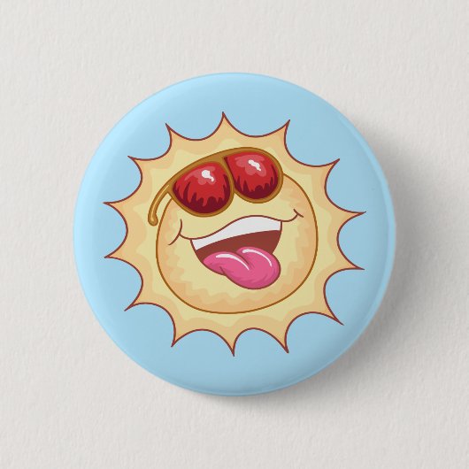 Helles Lächeln Sunshine Button (Vorderseite)