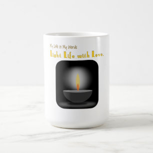 Helles Leben mit der Liebe-Tasse Kaffeetasse