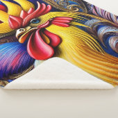 Helles, lebendiges Rooster Sherpadecke (3/4)