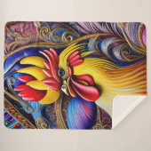 Helles, lebendiges Rooster Sherpadecke (Vorderseite (Horizontal))