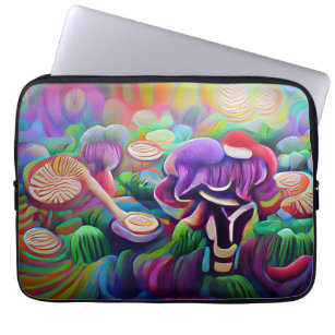 Helles, lebendiges und farbenfroh psychedelisches  laptopschutzhülle