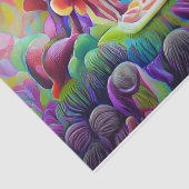Helles, lebendiges und farbenfroh psychedelisches  seidenpapier (Ausschnitt)