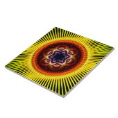 Helles leuchtendes psychedelisches Ornament Fliese (Seite)