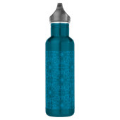 Helles Licht Blau Geometrisches Symmetriemuster Trinkflasche (Rechts)