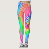 Helles Licht Regenbogen Psychedelische Sternexplos Leggings (Vorderseite)