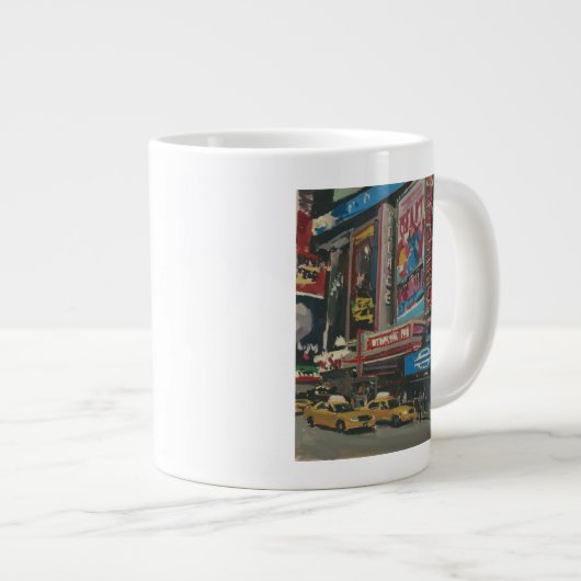 Helles Licht-Times Square 2012 Jumbo-Tasse (Vorderseite Rechts)