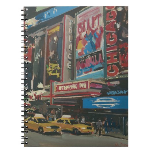 Helles Licht-Times Square 2012 Notizblock (Vorderseite)