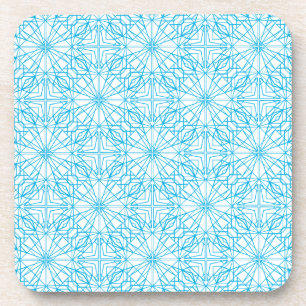 Helles Lichtblau-Weiß-Geometrisches Symmetrie-Must Untersetzer