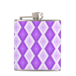 Helles lila Diamantmuster Flachmann