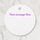 Helles lila Diamantmuster Geschenkanhänger (Rückseite)