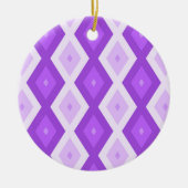 Helles lila Diamantmuster Keramik Ornament (Vorne)